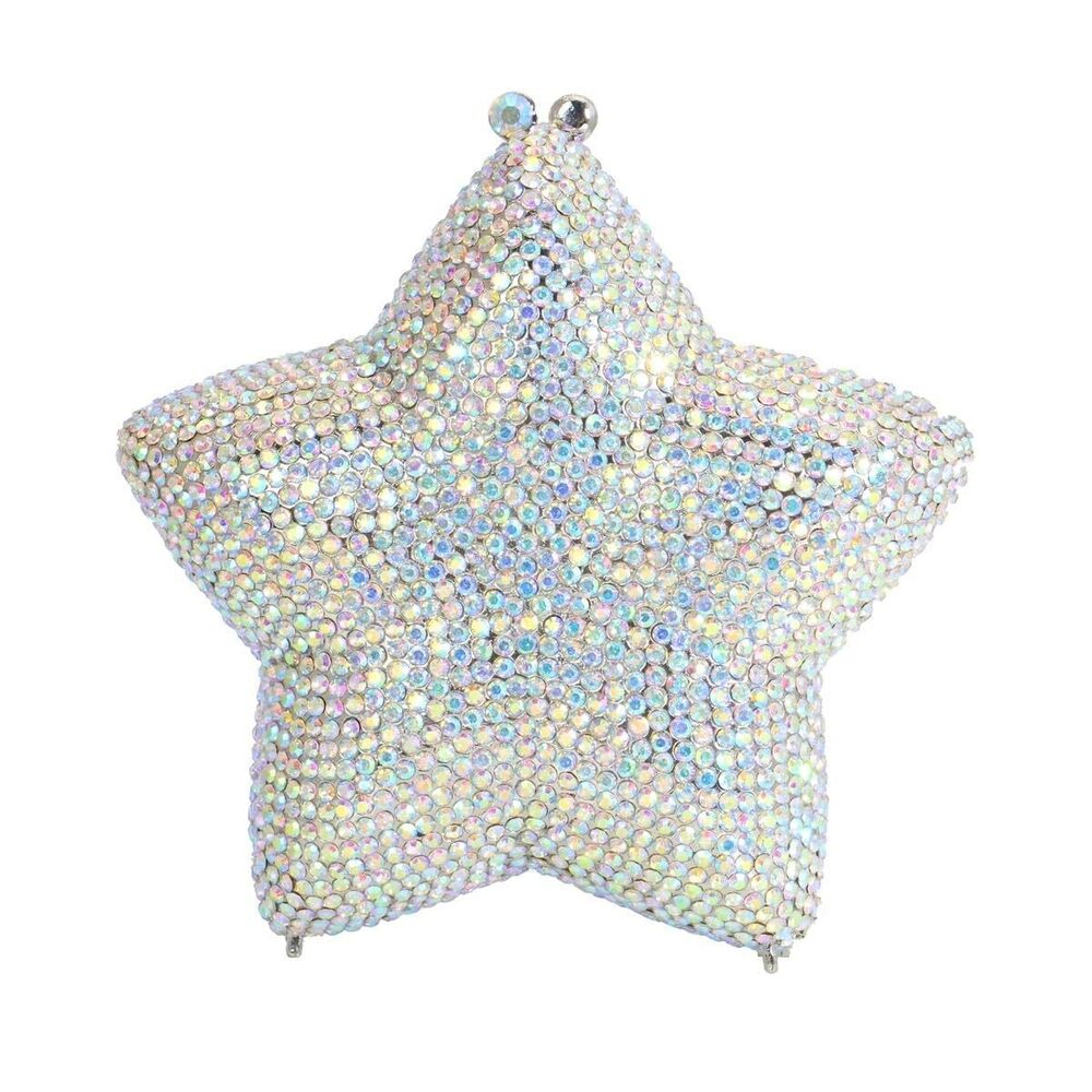 4341 Star Rhinestone Clutch Purse Sparkling Crystal Evening Bag Luxury